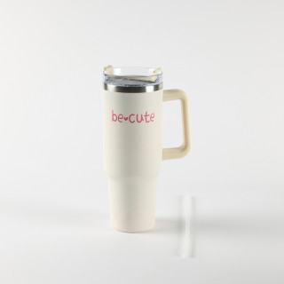 Be Cute termos sa slamčicom bež 1,2l 