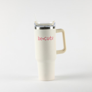 Be Cute termos sa slamčicom bež 1,2l 