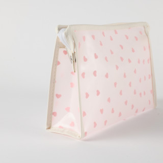 Be Cute prozirni neseser srca, sv. roze 24x7x16cm 