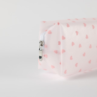 Be Cute prozirni neseser srca, sv. roze 18x8x10cm 