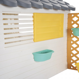 Dolu kućica sa ogradom, bež 