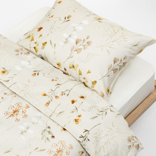 Stefan posteljina saten-pamuk cvetići 3/1, 140x200 