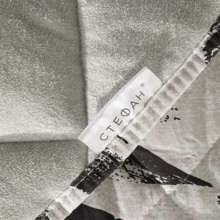 Stefan prekrivač crni listovi, 140x200 