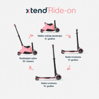 Smarttrike Xtend guralica/trotinet 4u1 roze 