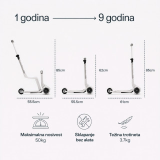 Smarttrike Xtend Mini trotinet 4u1 bela 
