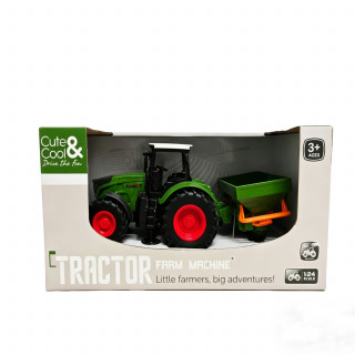 Cute&Cool traktor rasipač  1:24, zeleni 