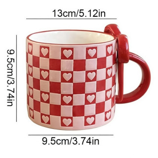 Be Cute keramička šolja, srce crvena 