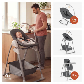 Hauck hranilica Sit N Relax 3 u 1, Dark Grey 