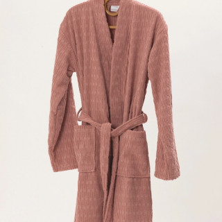 Stefan bademantil Linea, roze 