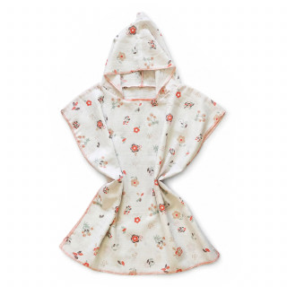 Baby Textil pončo za plažu Cvetići 