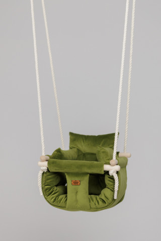 Bohome Classic Olive Green – sobna ljuljaška za bebe i decu 
