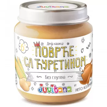 Juvitana kašica povrće sa ćuretinom 128g 