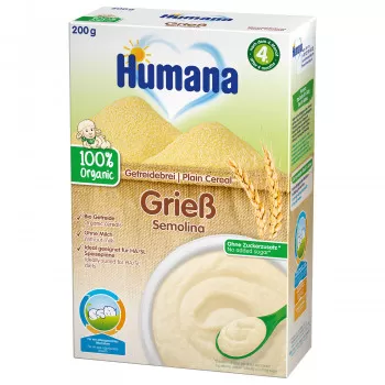 Humana organska bezmlečna ins. kaša sa grizom200g 