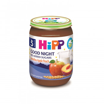 Hipp kašica za l. noć griz, jabuka, breskva 190g 