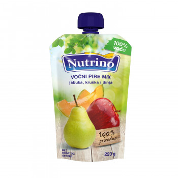 Nutrino pouch mix jabuka, kruška i dinja 220g 