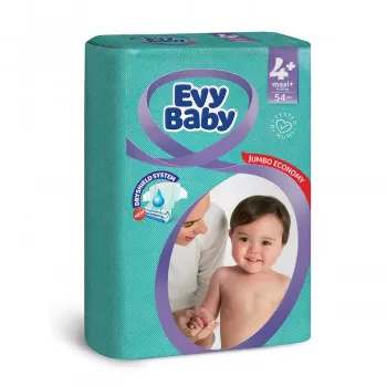 Evy baby pelene jumbo 4+ maxi plus 9-20kg 54kom 