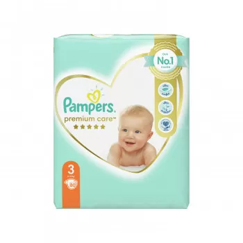 Pampers pelene premium care JP 3 midi 6-10kg 80kom 