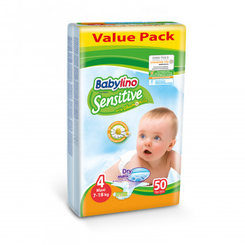 Babylino pelene sensitive VP 4 maxi 7-18kg 50kom