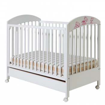 Bambino krevetac Maja, belo-roze, sa fiokom