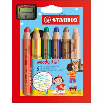 Stabilo Multi bojica 3in1 + rezač , 1/6 