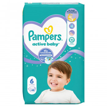 Pampers pelene active JPM 6 Large 13-18kg 48kom 