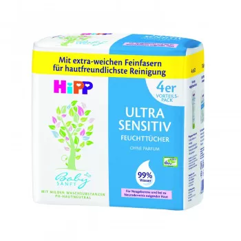 Hipp babysanft ultra sensitive vlažne mar. 4x52kom 