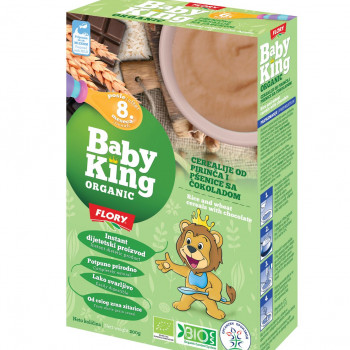 Baby king instant kaša pir. pše. čok. organic 200g 