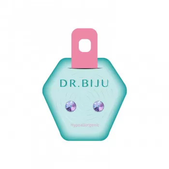 Dr.Biju minđuše 6.2mm lila krug DRI62C003 