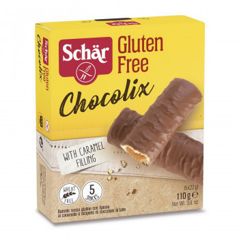Schar chocolix, čoko bar štranglice 5x22g