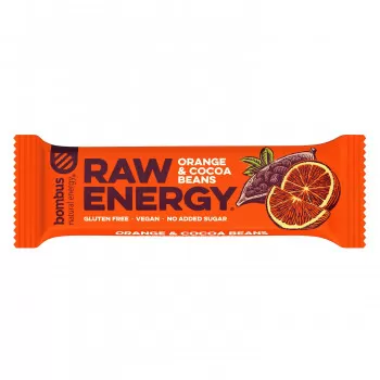 Bombus raw energy bar pomorandža&kakao zrno 50g 