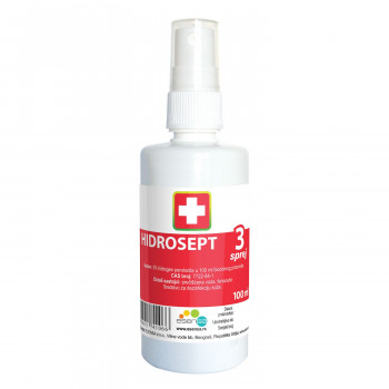 Hidrosept rastvor hidrogen peroksida sprej,100 ml 