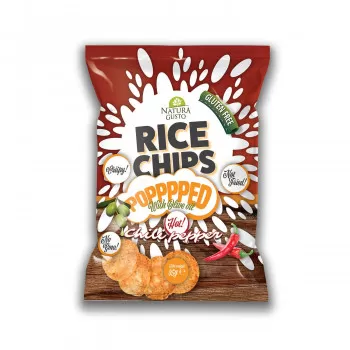 Natura Gusto pirinčani čips ljuta paprika 45g