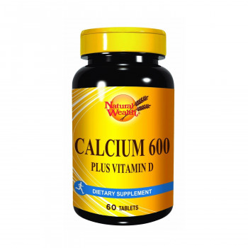 Natural Wealth Calcium 600+vitamin D tablete a60 