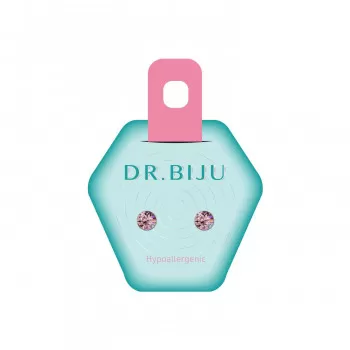 Dr.Biju minđuše 5.3mm  svetlo roze krug DXI53C223 
