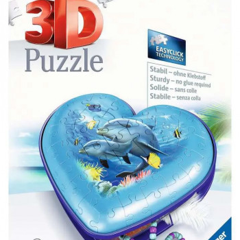 Ravensburger 3D puzzle Kutija srce sa delfinima 
