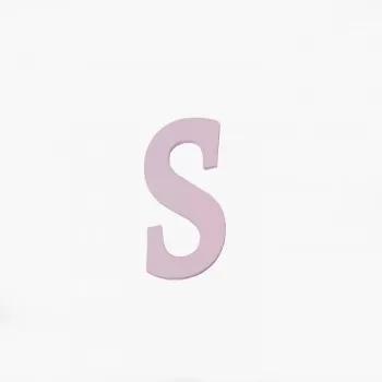Drveno slovo S roze 