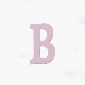 Drveno slovo B roze 