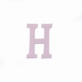 Drveno slovo H roze 