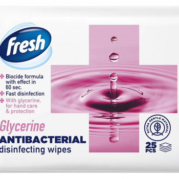 Fresh antibakterijske vlažne maram. glicerin 25kom 