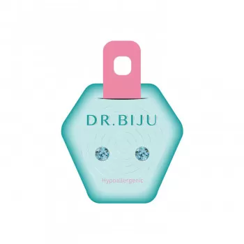 Dr.Biju minđuše 5.3mm svetlo plave krug DXI53C202 