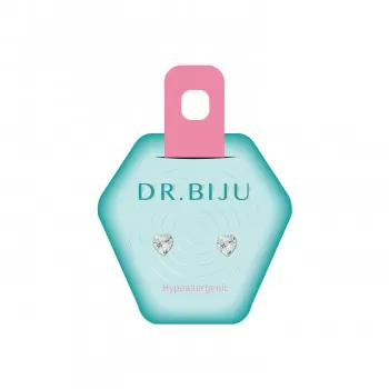 Dr.Biju minđuše 5.5mm providno srce DHE55C001 