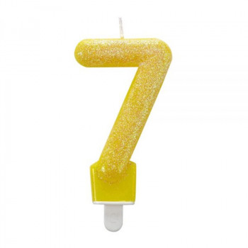 Svećica 7 Glitter 7.6cm 
