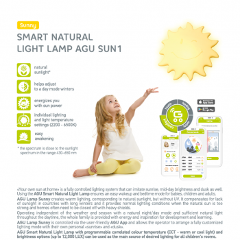 Agu Baby Lampa sa prirodnom svetlošću smart Sunny 