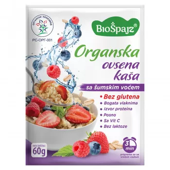 BioŠpajz Ovsena kaša Šumsko voće 60g BIO 
