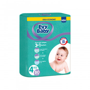 Evy baby pelene giant 4 maxi 8-18kg 80kom 3 u 1 