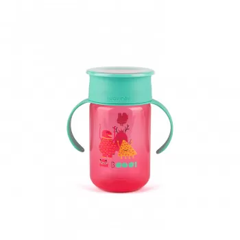 Suavinex šolja sa diskom 340 ml, roze, 2m+ 