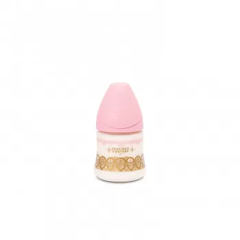 Suavinex flašica s protok 150ml, roze, 0m+ 