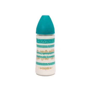 Suavinex flašica brzi protok 360ml, zelena, 4m+ 