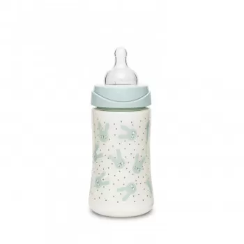 Suavinex flašica stakl 3 protoka 270ml zelena 0m+ 