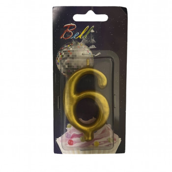 Num. Svećica 6  zlatne,srebrne 